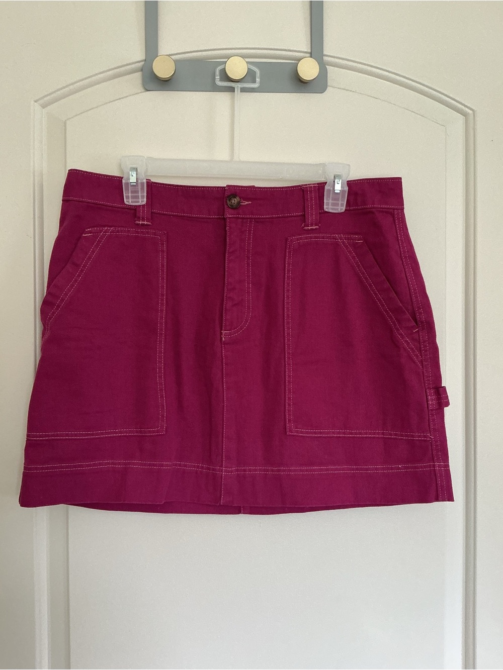 Women’s Magenta Utility Mini Skirt